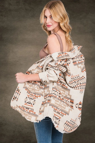 Aztec Button Down Jacket image 0
