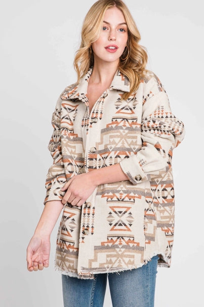 Aztec Button Down Jacket image 1